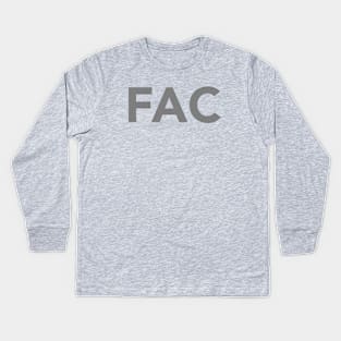 FAC Intials Kids Long Sleeve T-Shirt